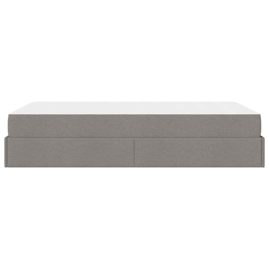 Bedframe met matras Taupe 120 x 200 cm Stof