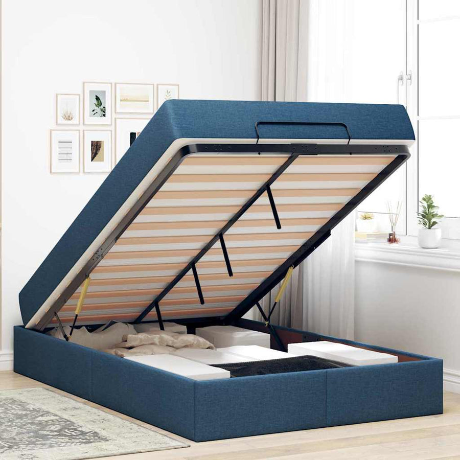 Bedframe Blauw 120 x 200 cm Stof