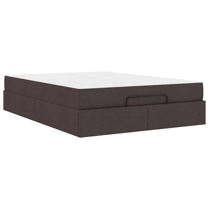 Bedframe Donkerbruin 140 x 190 cm Stof