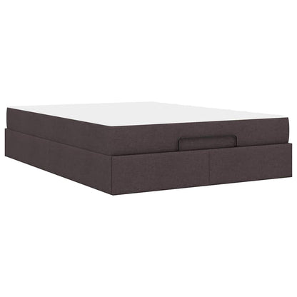 Bedframe Donkerbruin 140 x 190 cm Stof