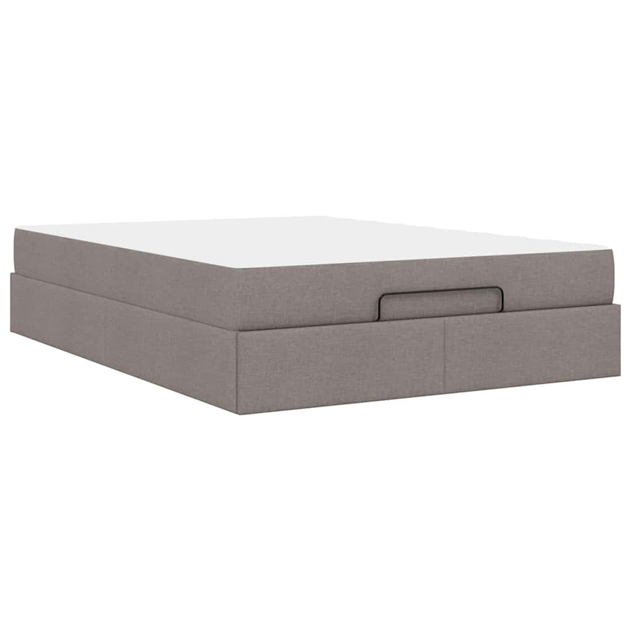 Bedframe met matras Taupe 140 x 190 cm Stof