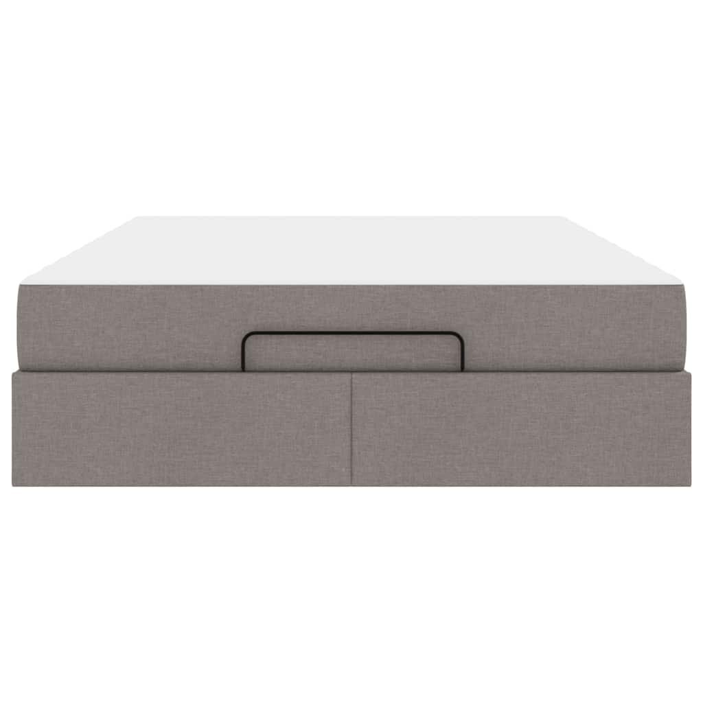 Bedframe met matras Taupe 140 x 190 cm Stof
