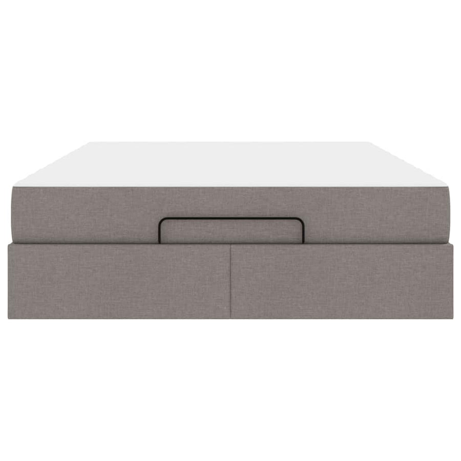 Bedframe met matras Taupe 140 x 190 cm Stof