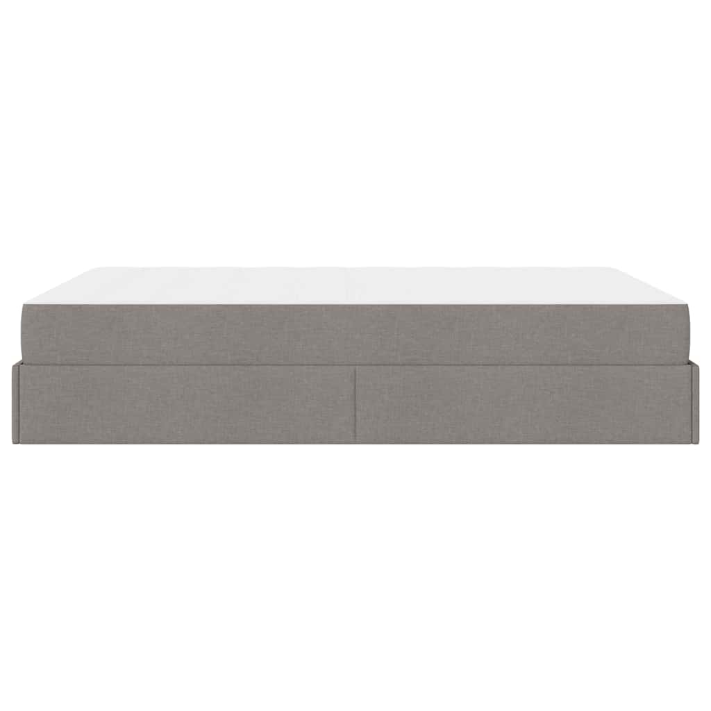 Bedframe met matras Taupe 140 x 190 cm Stof