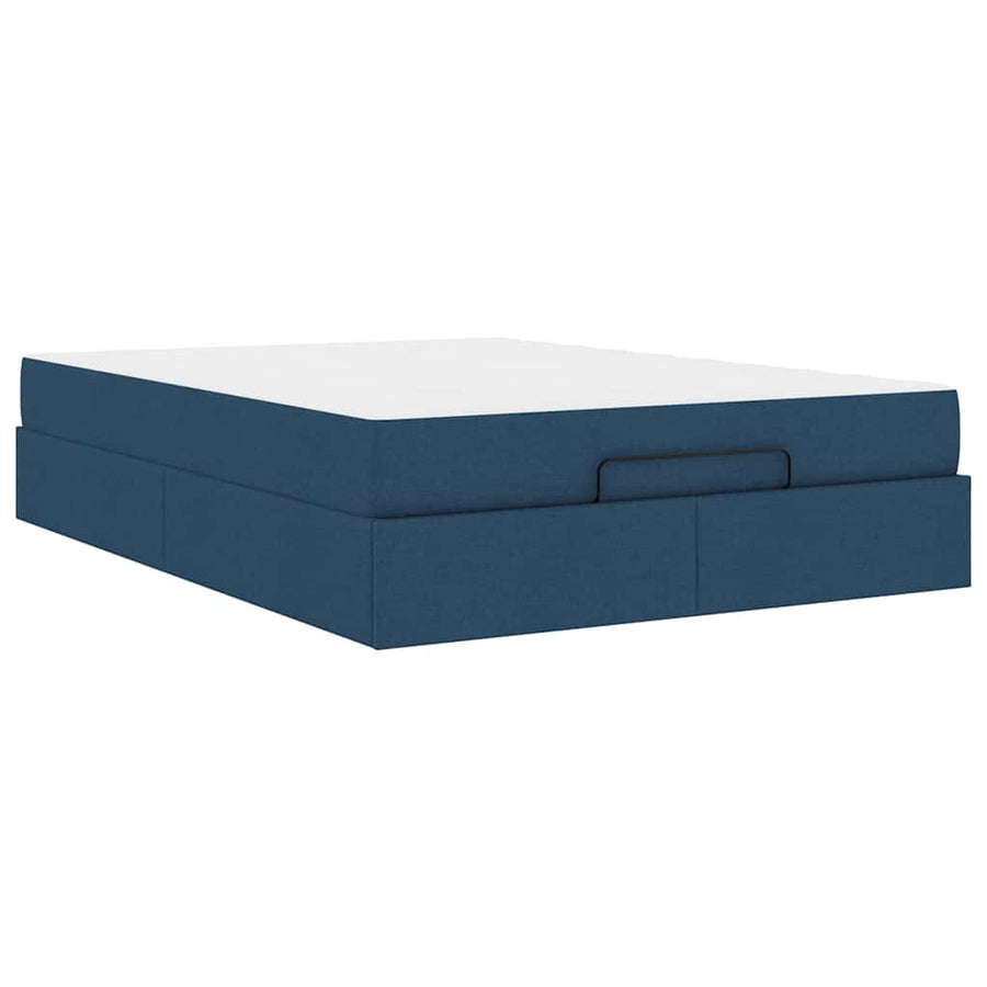 Bedframe Blauw 140 x 190 cm Stof