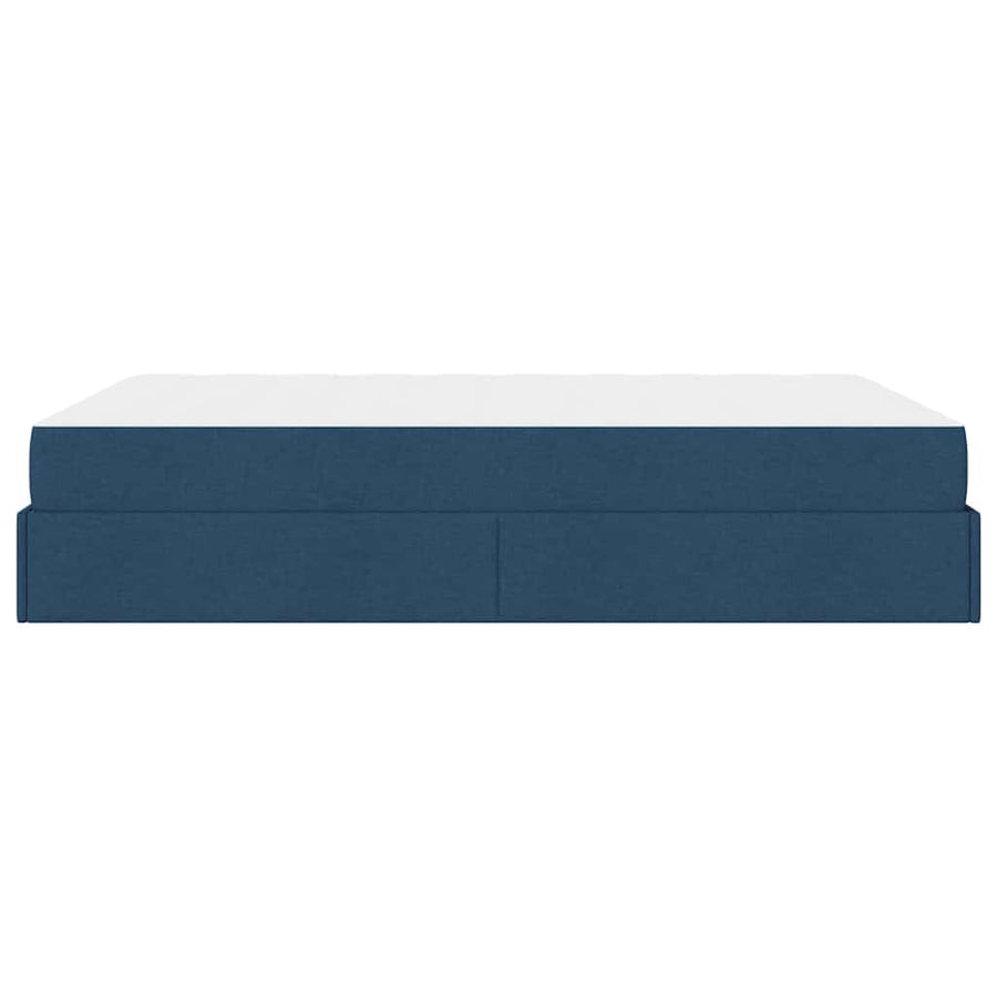 Bedframe Blauw 140 x 190 cm Stof