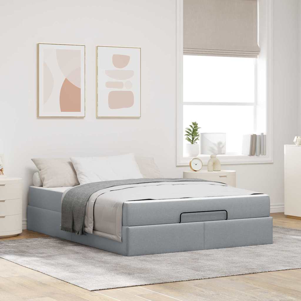 Bedframe Lichtgrijs 140 x 200 cm Stof