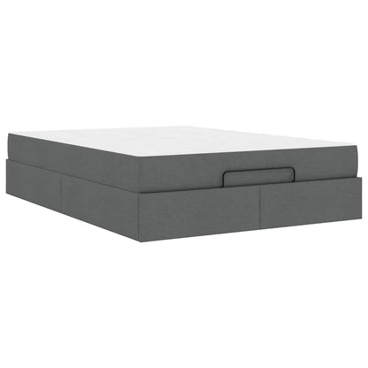 Bedframe Donkergrijs 140 x 200 cm Stof