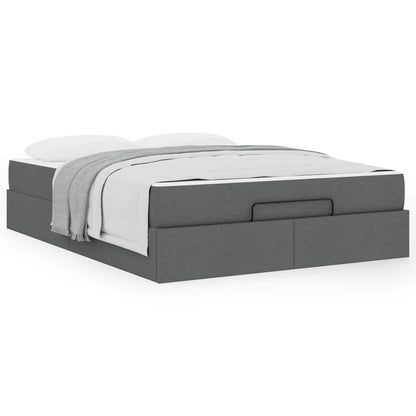 Bedframe Donkergrijs 140 x 200 cm Stof