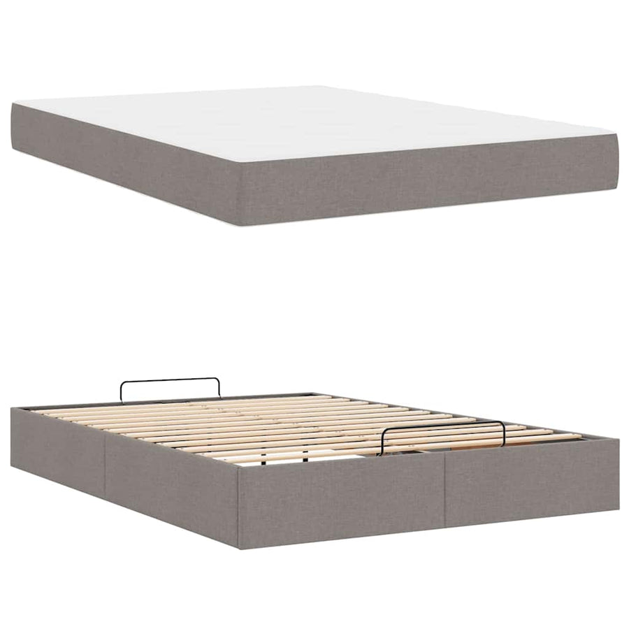 Bedframe Taupe 140 x 200 cm Stof