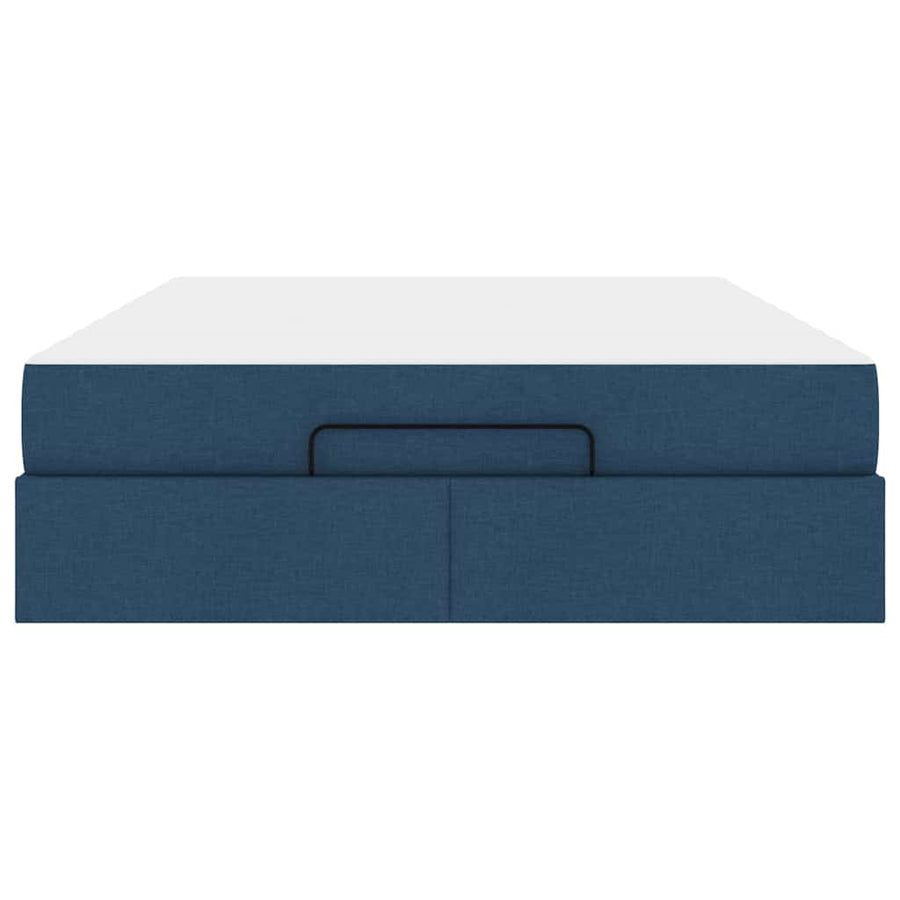 Bedframe Anders met opslag Blauw 140 x 200 cm Stof