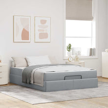 Bedframe Anders met opslag Lichtgrijs 160 x 200 cm Stof