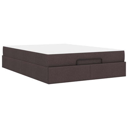 Bedframe met matras 2 pcs Tan Stof