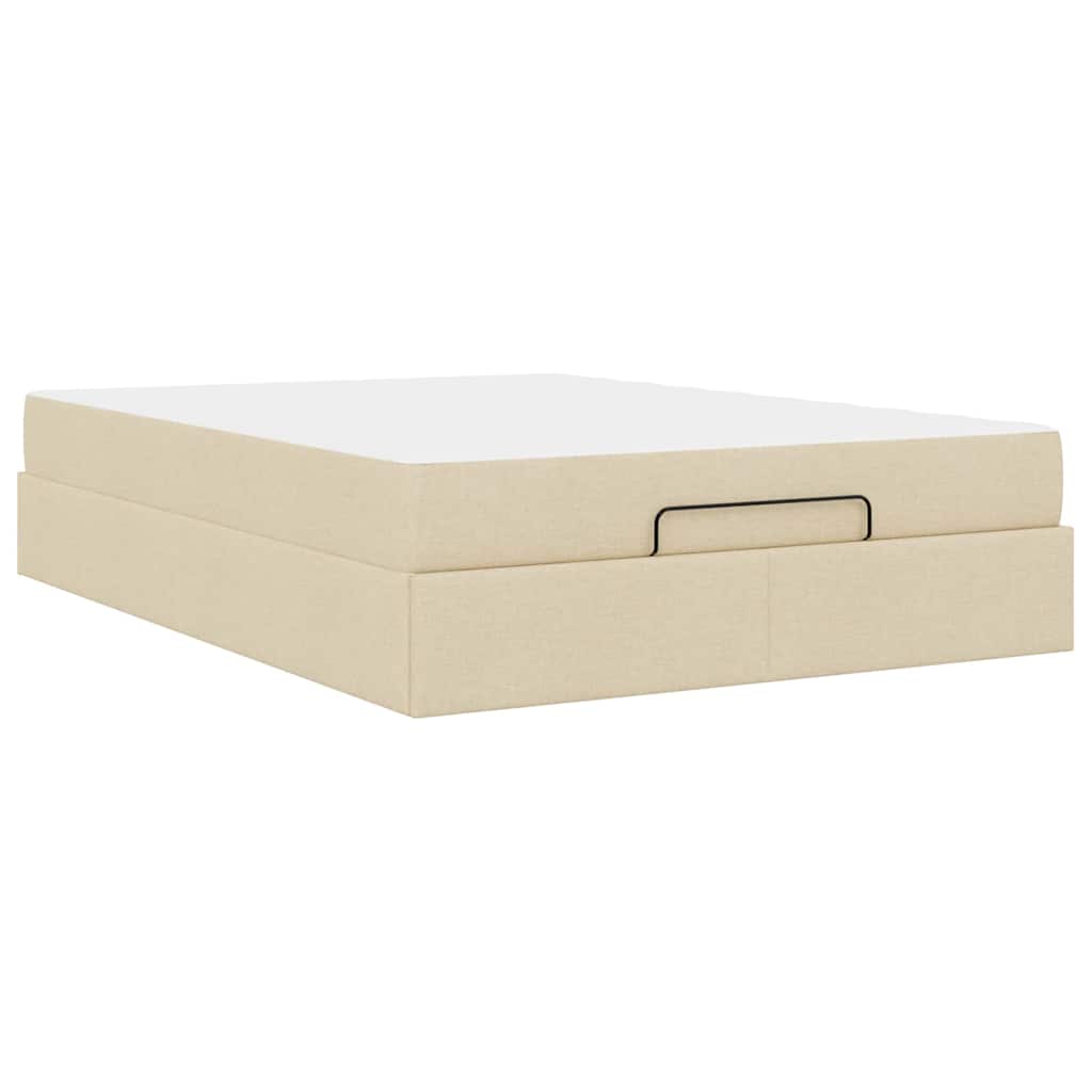 Bedframe Anders met opslag Crème 160 x 200 cm Stof