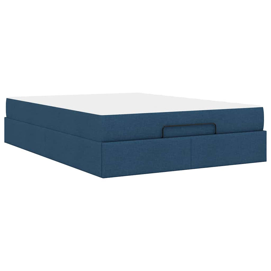 Bedframe Anders met opslag Blauw 160 x 200 cm Stof