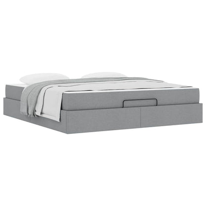 Bedframe Anders met opslag Lichtgrijs 180 x 200 cm Stof