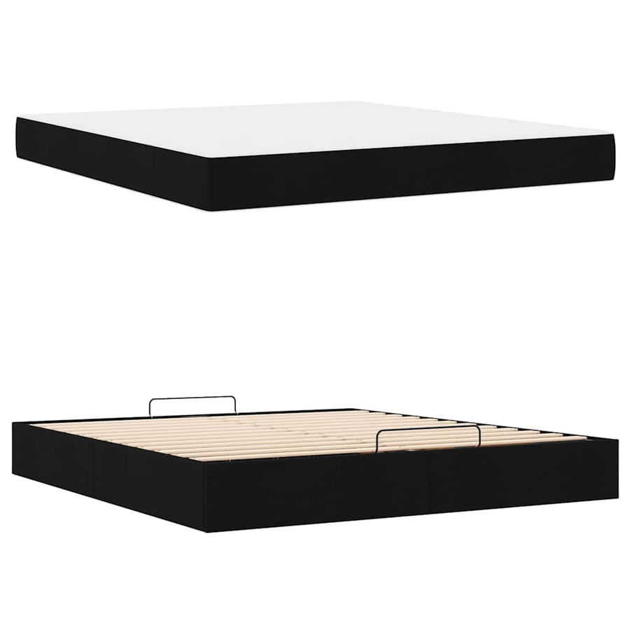 Bedframe Anders met opslag Zwart 180 x 200 cm Stof