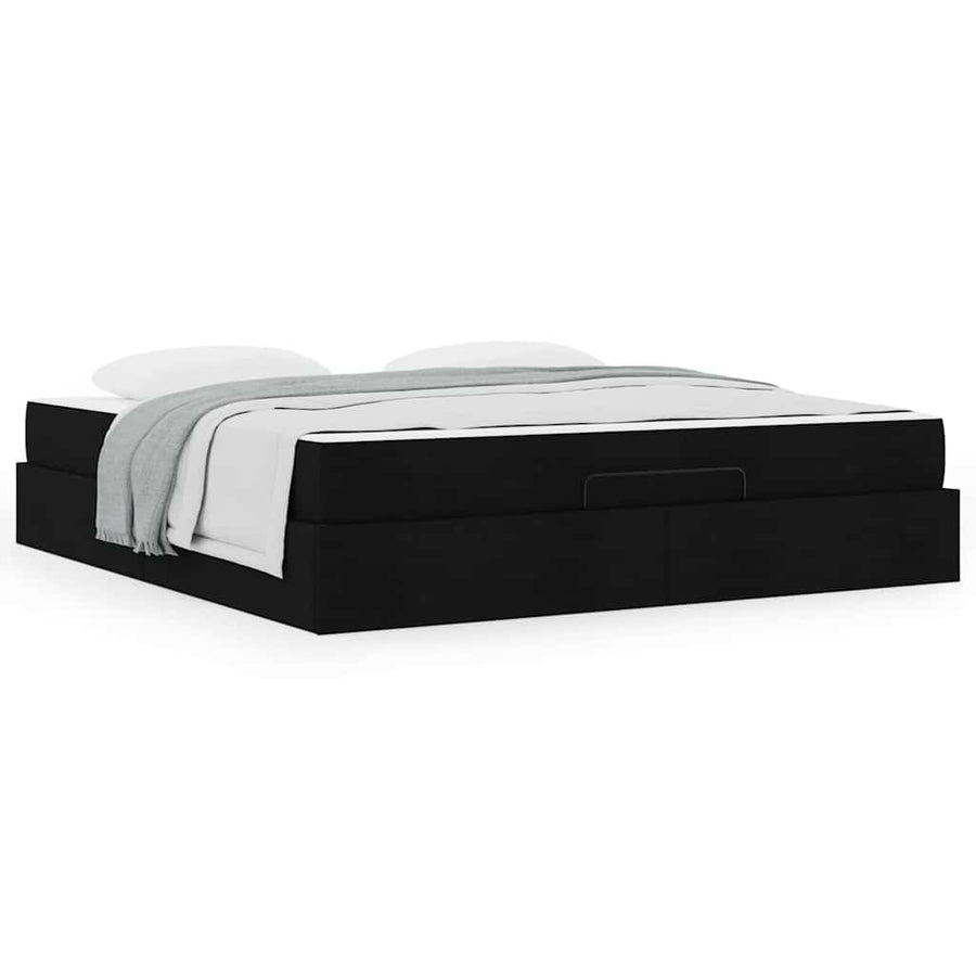 Bedframe Anders met opslag Zwart 180 x 200 cm Stof