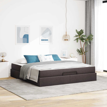 Bedframe met matras 2 st Tan Stof