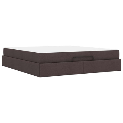 Bedframe met matras 2 st Tan Stof