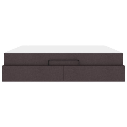 Bedframe met matras 2 st Tan Stof