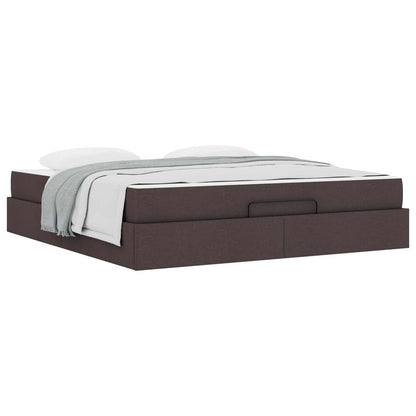 Bedframe met matras 2 st Tan Stof