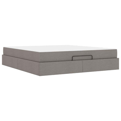 Bedframe Anders met opslag Taupe 180 x 200 cm Stof