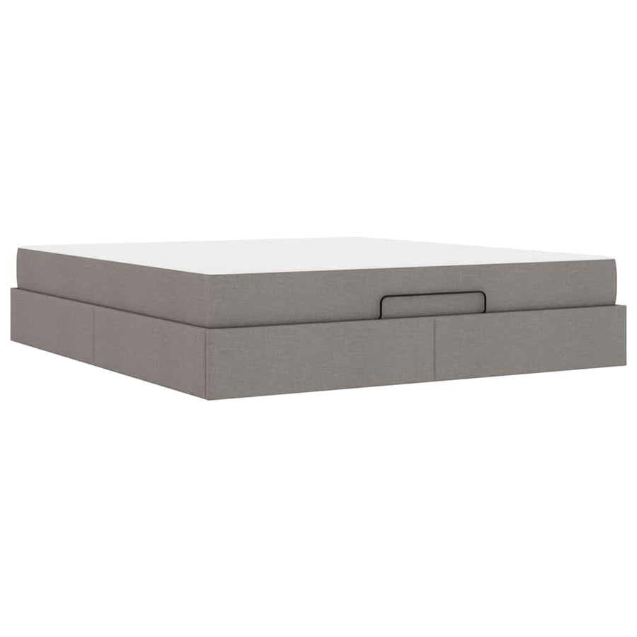 Bedframe Anders met opslag Taupe 180 x 200 cm Stof