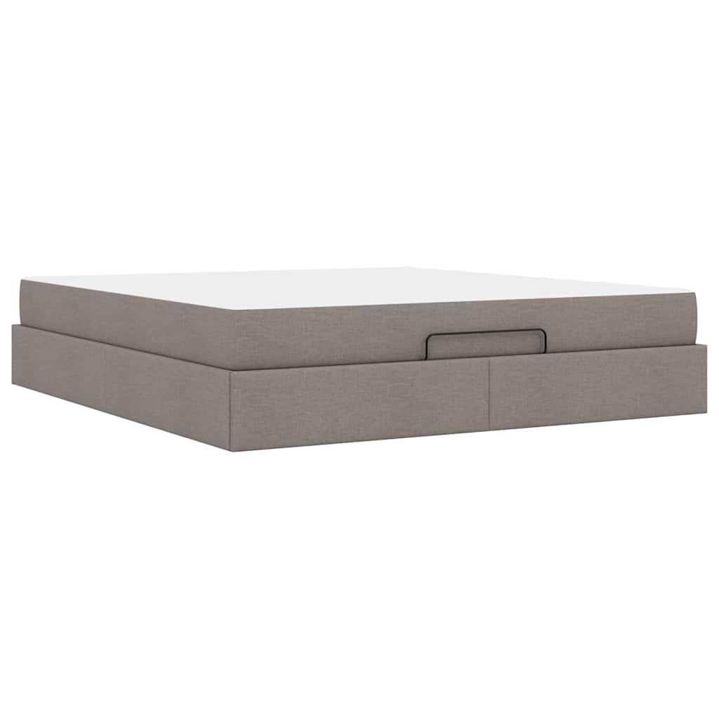 Bedframe Anders met opslag Taupe 180 x 200 cm Stof