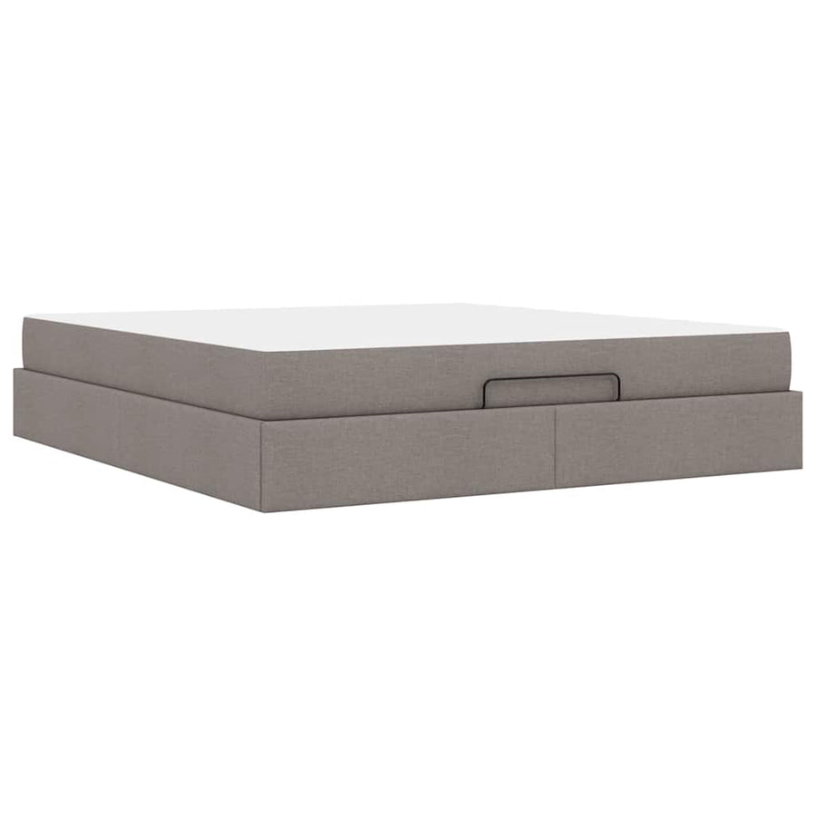 Bedframe Anders met opslag Taupe 180 x 200 cm Stof