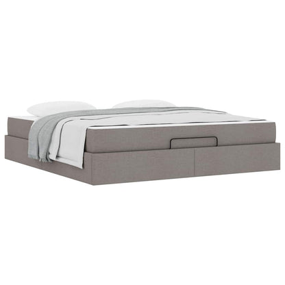 Bedframe Anders met opslag Taupe 180 x 200 cm Stof