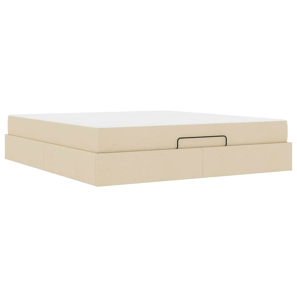 Bedframe Anders met opslag Crème 180 x 200 cm Stof