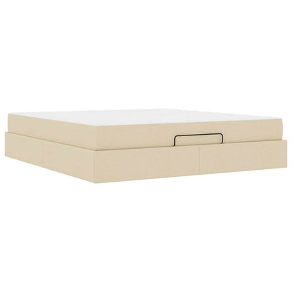 Bedframe Anders met opslag Crème 180 x 200 cm Stof