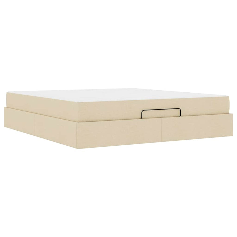 Bedframe Anders met opslag Crème 180 x 200 cm Stof