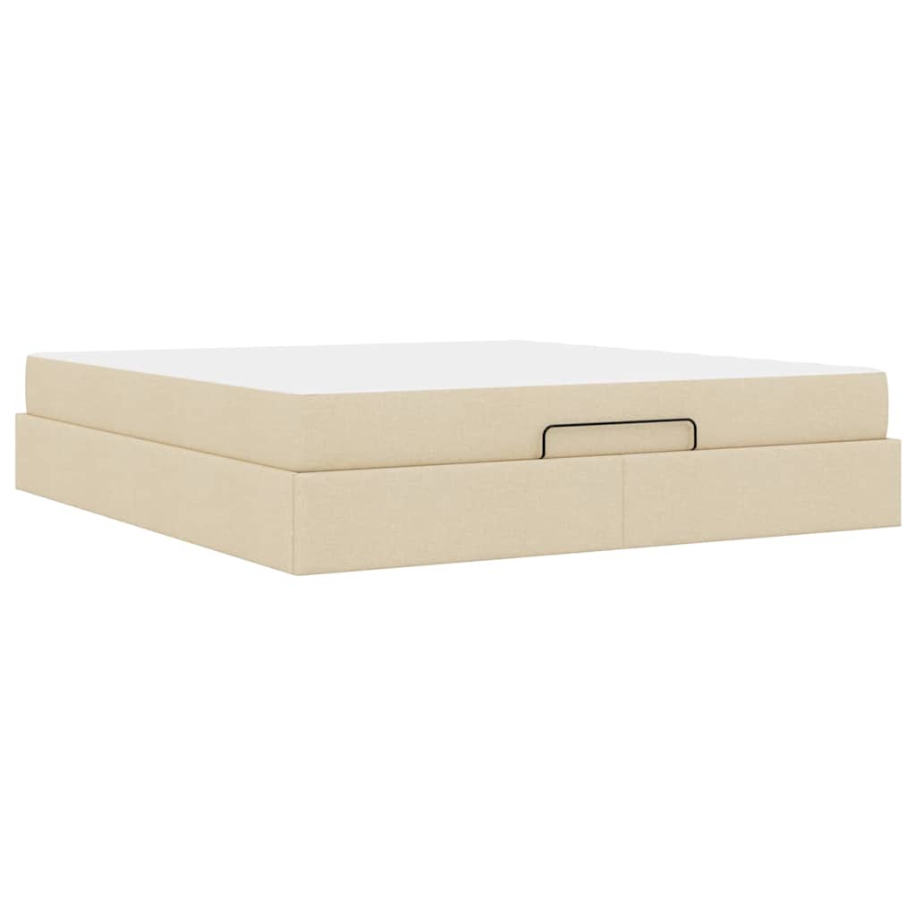 Bedframe Anders met opslag Crème 180 x 200 cm Stof
