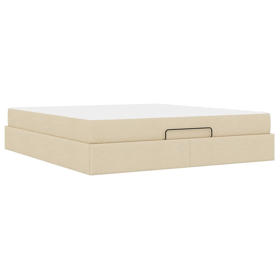 Bedframe Anders met opslag Crème 180 x 200 cm Stof