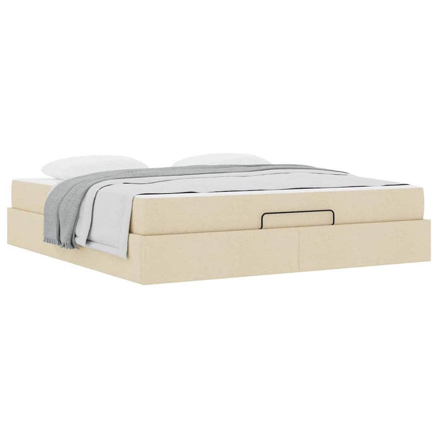 Bedframe Anders met opslag Crème 180 x 200 cm Stof