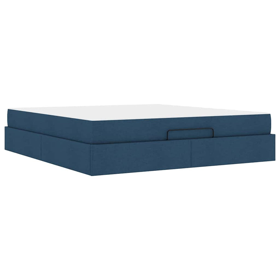 Bedframe Anders met opslag Blauw 180 x 200 cm Stof