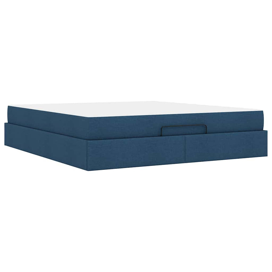 Bedframe Anders met opslag Blauw 180 x 200 cm Stof