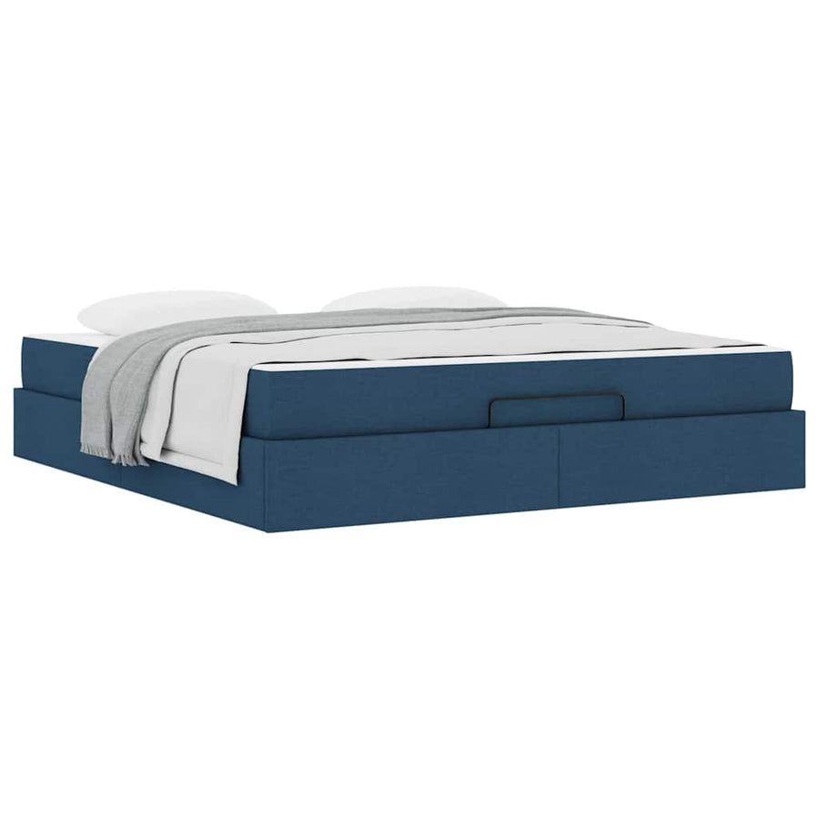 Bedframe Anders met opslag Blauw 180 x 200 cm Stof