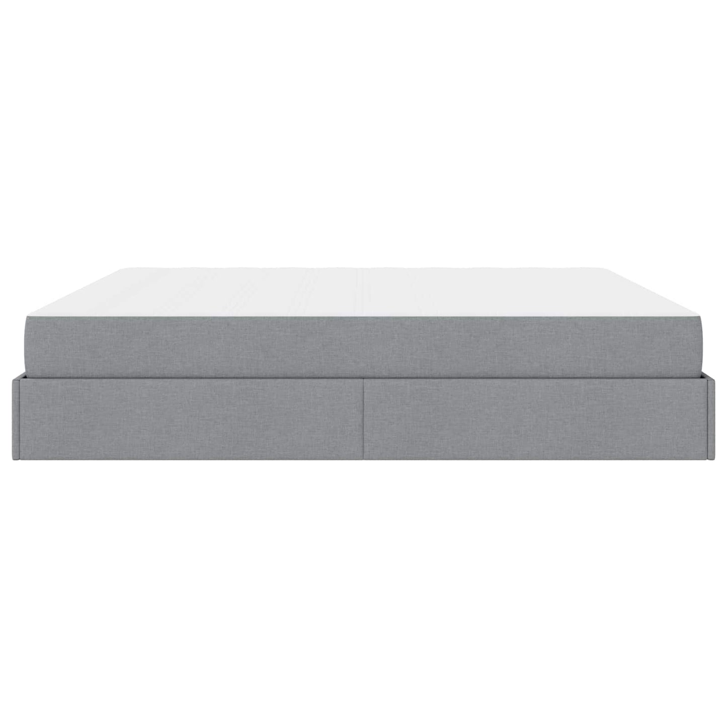 Bedframe met matras met matras 2 pcs Lichtgrijs Stof