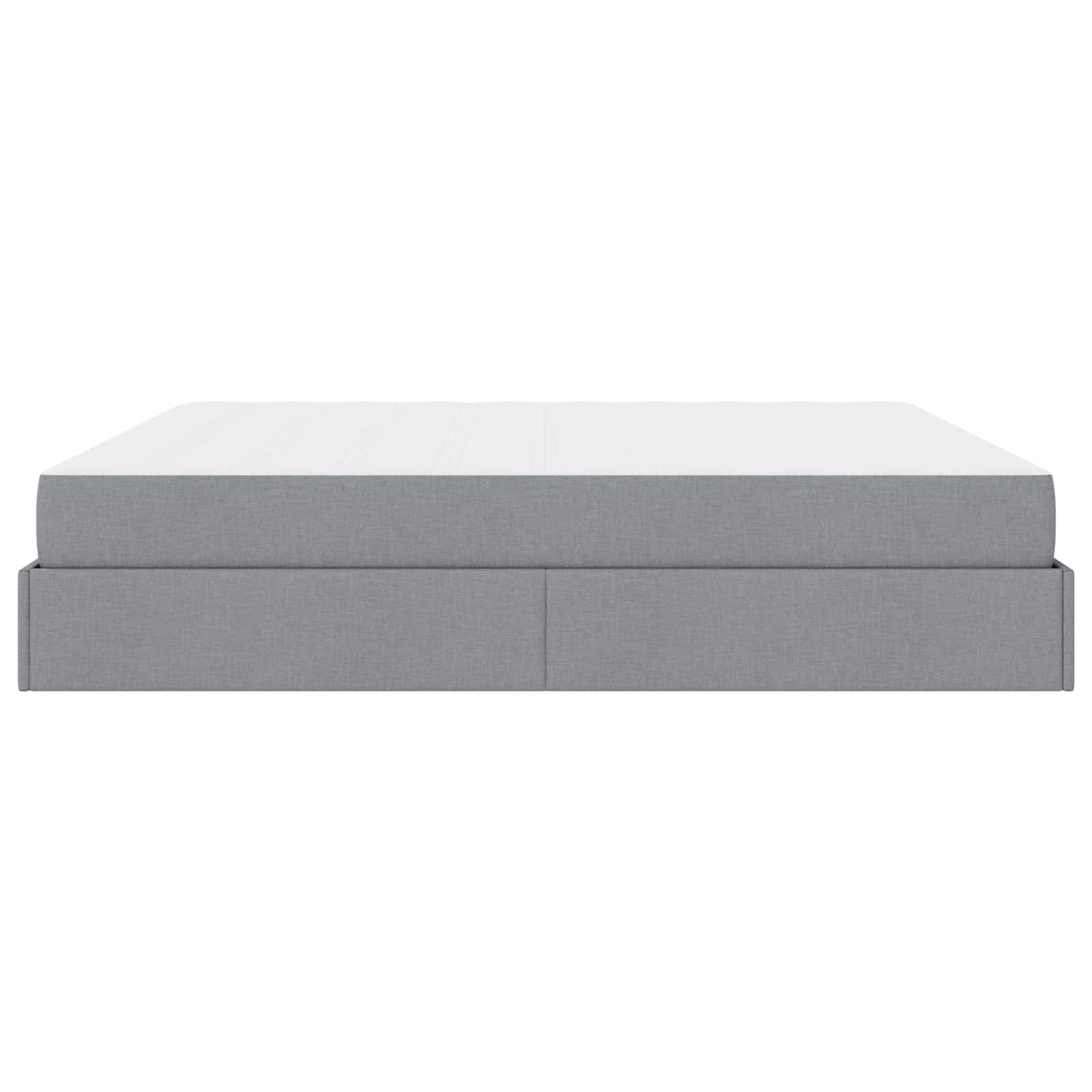 Bedframe met matras met matras 2 pcs Lichtgrijs Stof