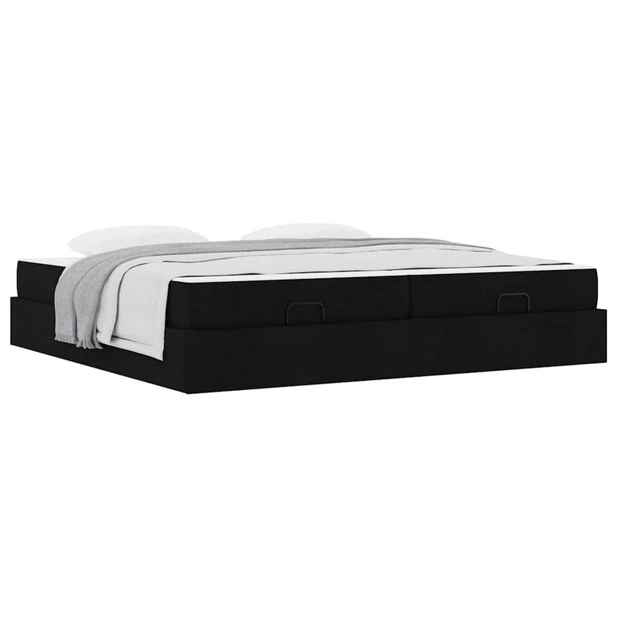 Bedframe Anders met opslag Zwart 200 x 200 cm Stof