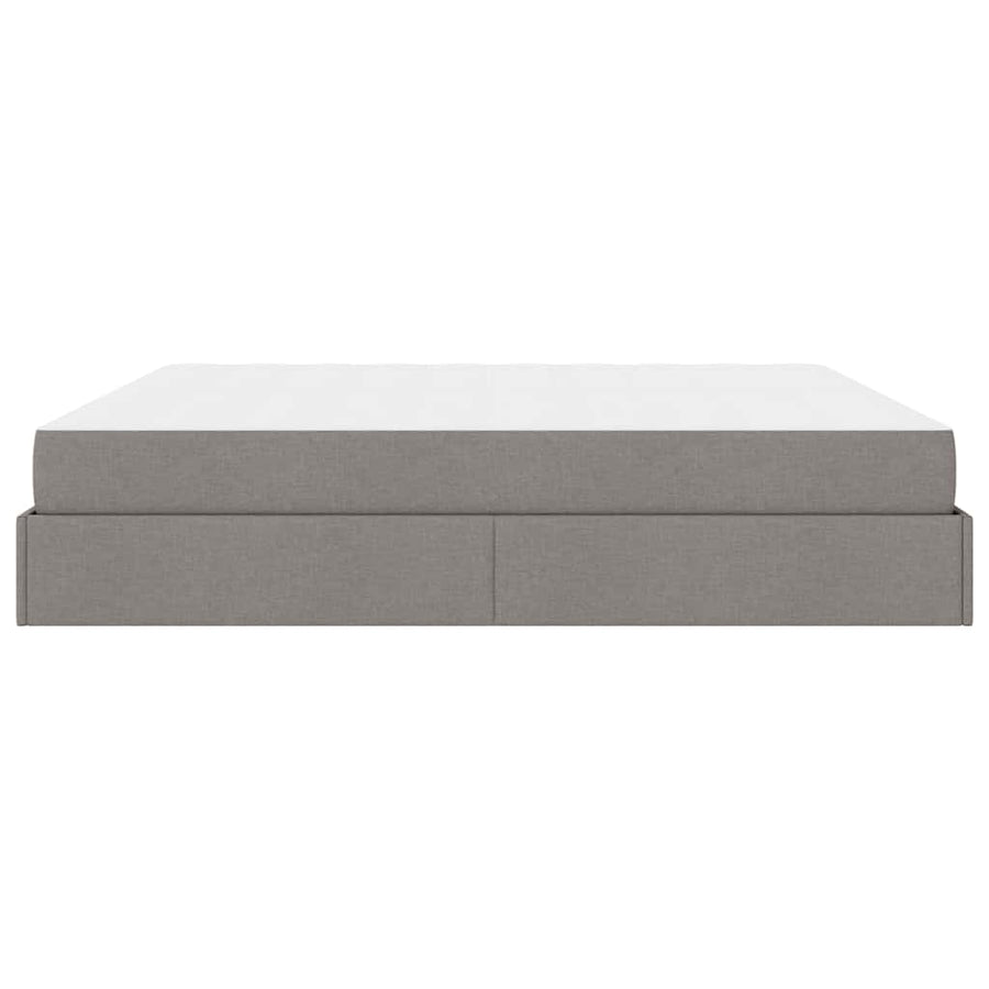 Bedframe met opslag Taupe 200 x 200 cm Stof