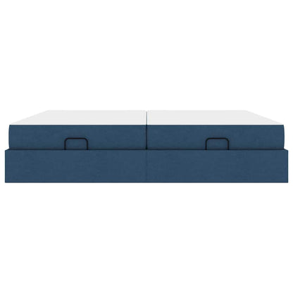Bedframe Anders met opslag Blauw 200 x 200 cm Stof