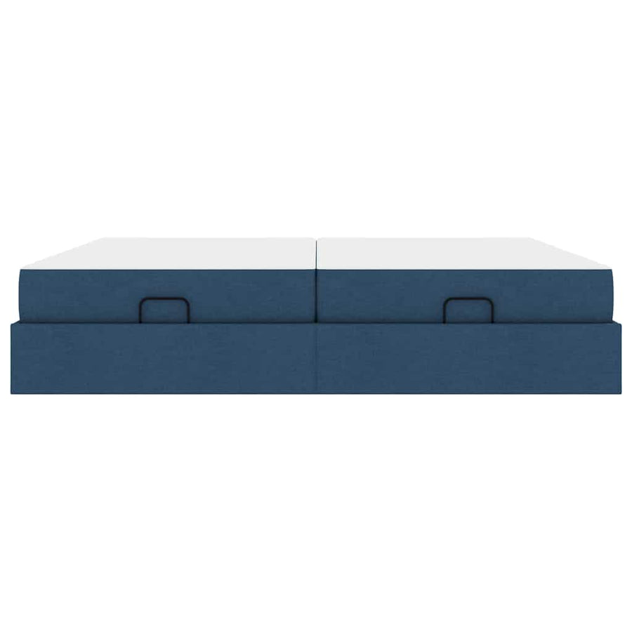 Bedframe Anders met opslag Blauw 200 x 200 cm Stof