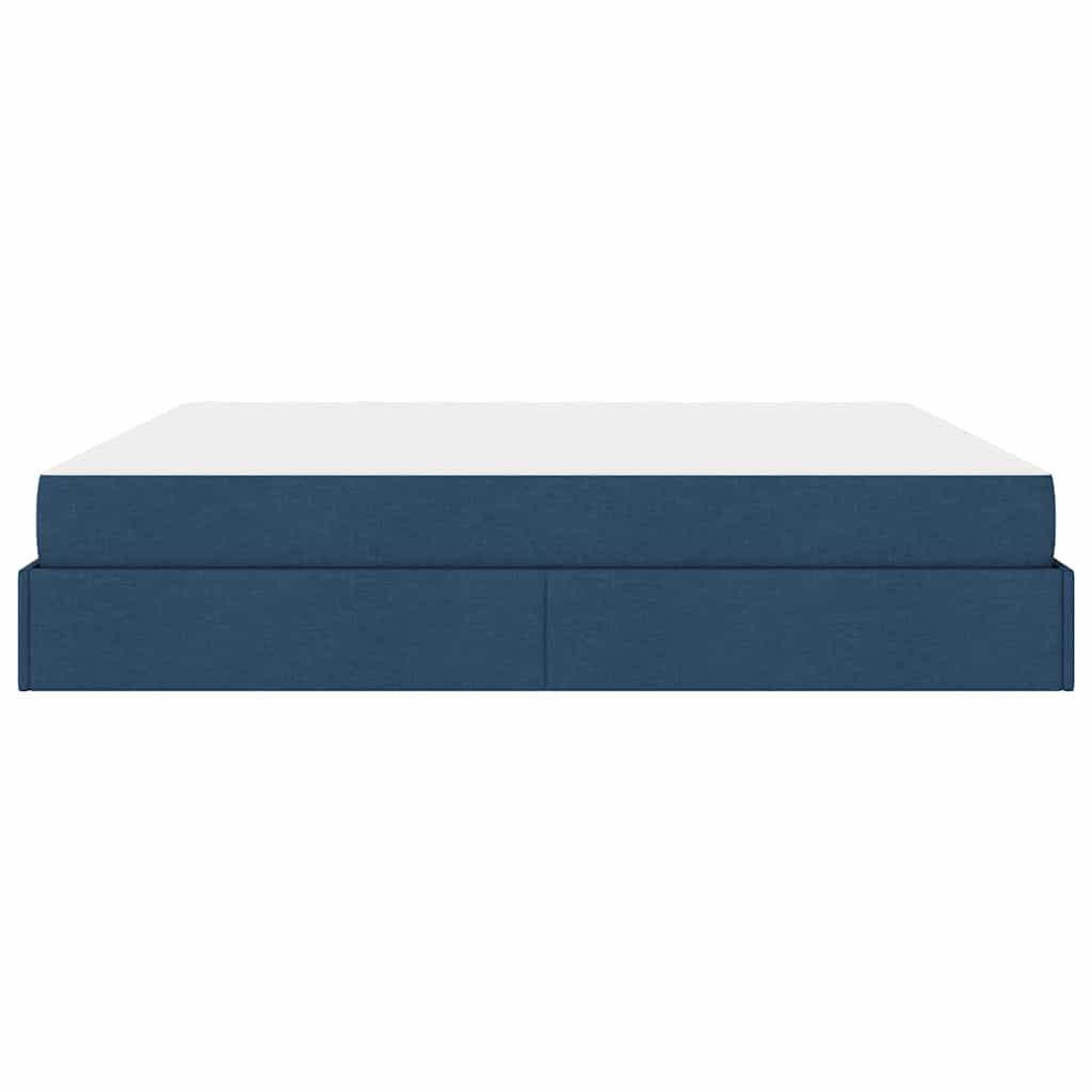 Bedframe Anders met opslag Blauw 200 x 200 cm Stof