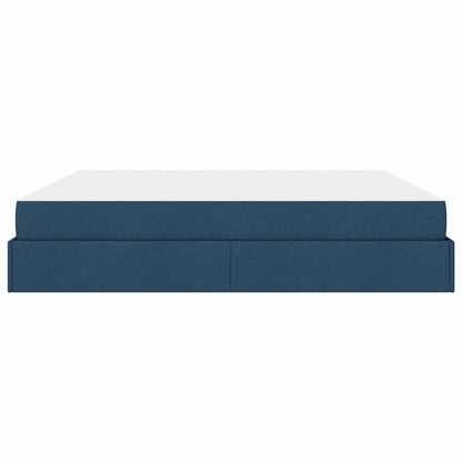 Bedframe Anders met opslag Blauw 200 x 200 cm Stof