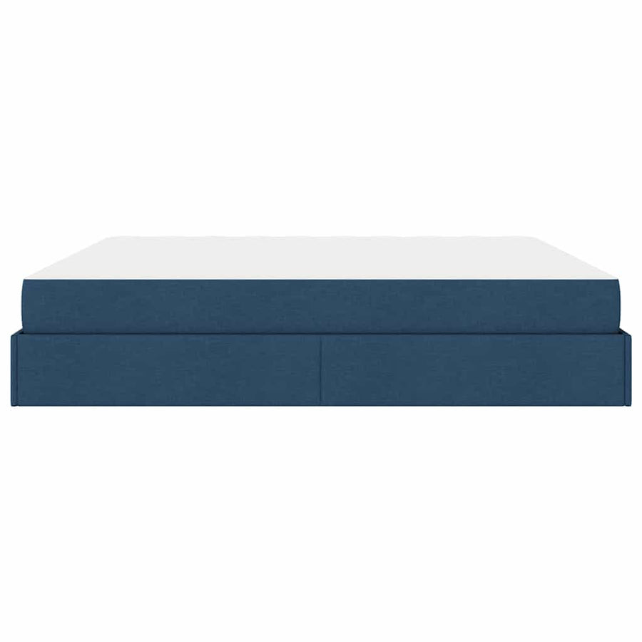 Bedframe Anders met opslag Blauw 200 x 200 cm Stof