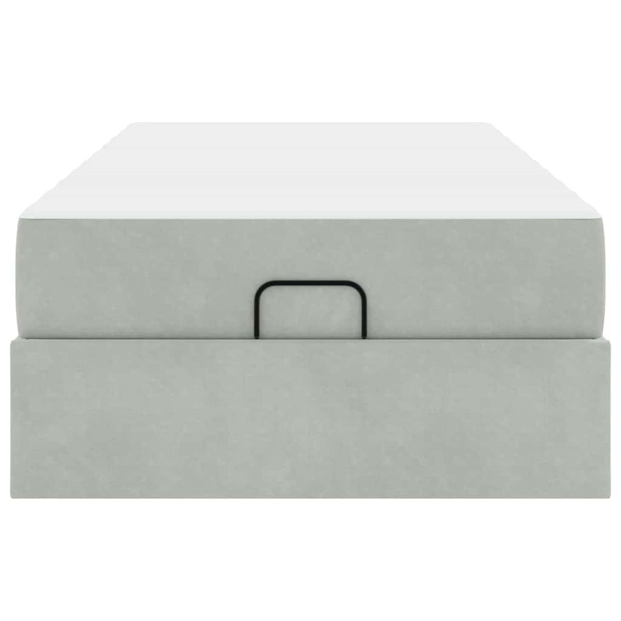 Bedframe met opslag Lichtgrijs 80 x 200 cm Fluweel